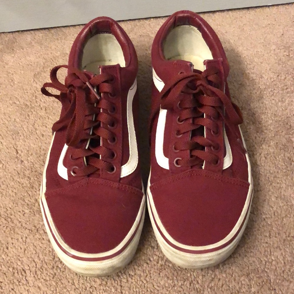 Maroon Vans Sneakers